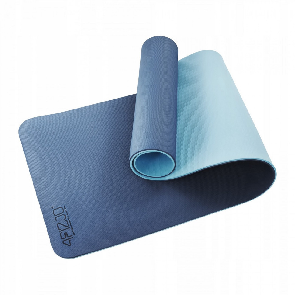 Килимок для йоги та фітнесу 4FIZJO 4FJ0373 TPE 180 x 60 x 0.6 см, Blue/Sky Blue