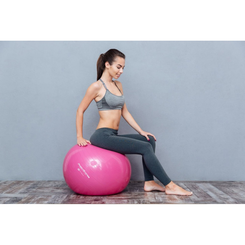 Мяч для фитнеса (фитбол) PRO Gymball Power System PS-4018PI-0 Ø85 cm, Pink