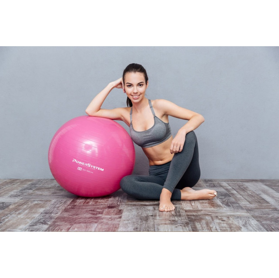 Мяч для фитнеса (фитбол) PRO Gymball Power System PS-4018PI-0 Ø85 cm, Pink
