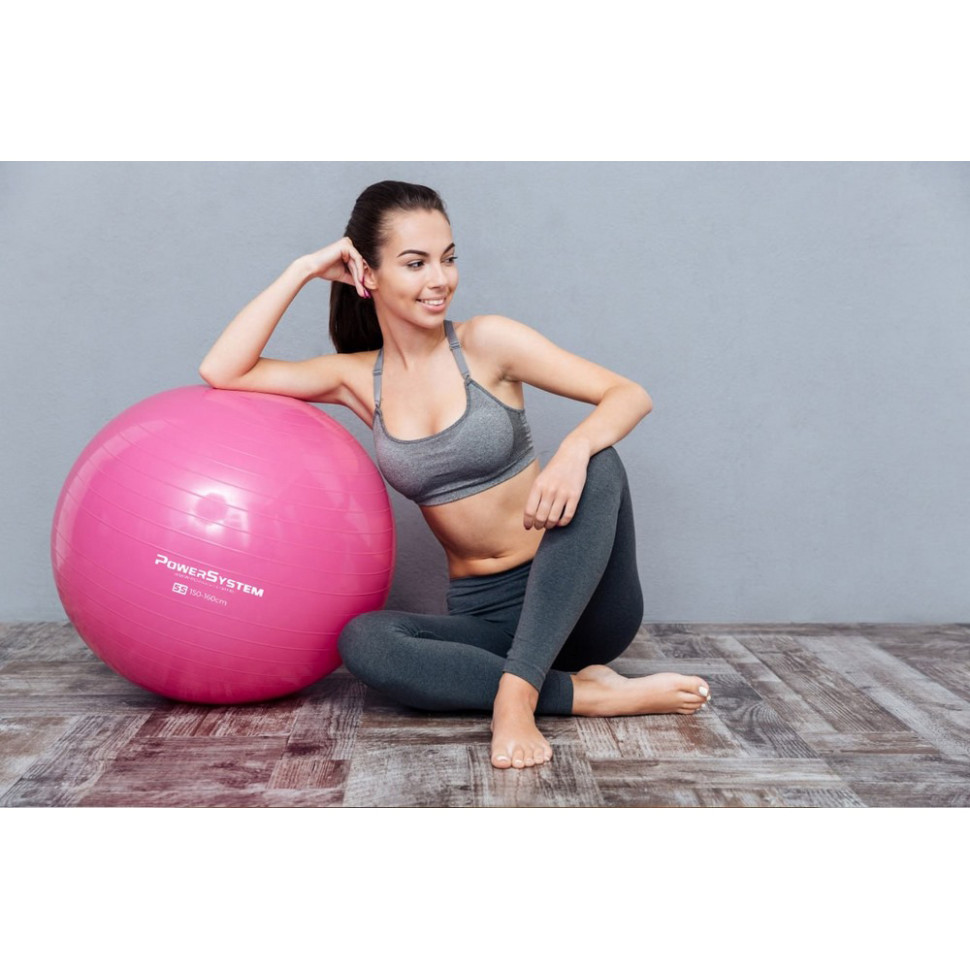 Мяч для фитнеса (фитбол) PRO Gymball Power System PS-4018PI-0 Ø85 cm, Pink