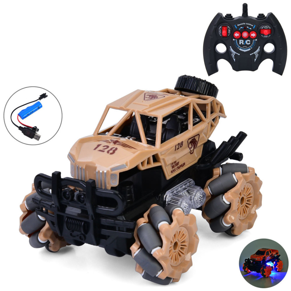 Джип на радіокеруванні Bambi ESD668-1C(Biege) 16,5 см, світлові ефекти, акумулятор, 1:16