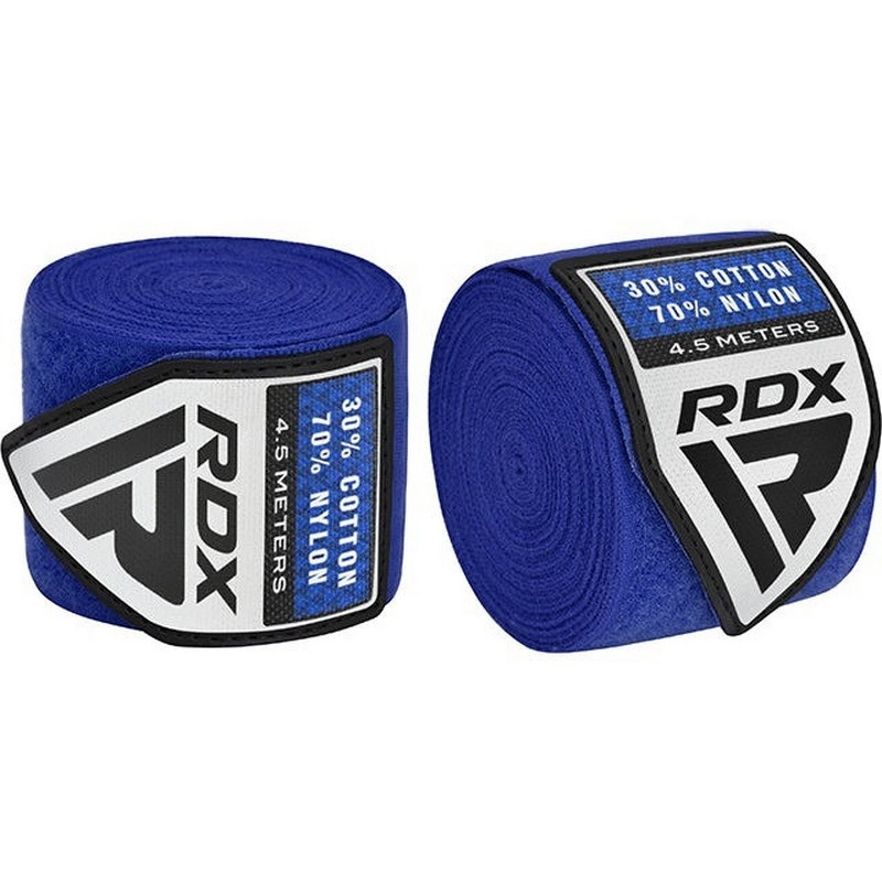 Бинты для бокса WX Professional Boxing Hand Wraps RDX Inc Limited HWX-RU+ Blue 4,5 м