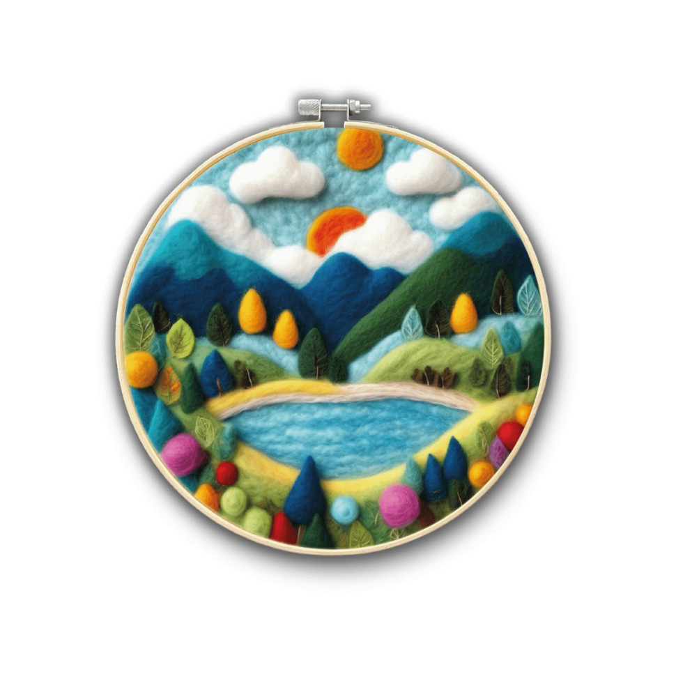 Набір для валяння картини із вовни 