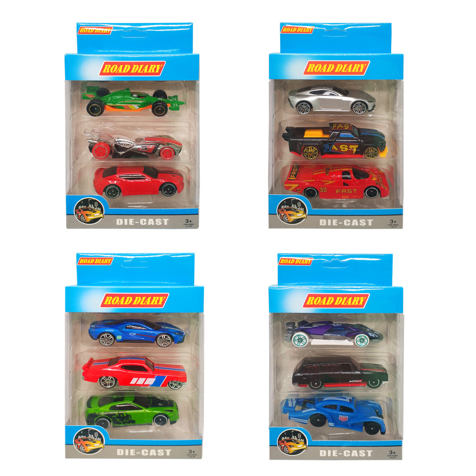 Набор металлических машинок A-Toys 699-03S в коробке 3шт