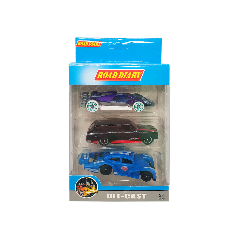 Набор металлических машинок A-Toys 699-03S в коробке 3шт