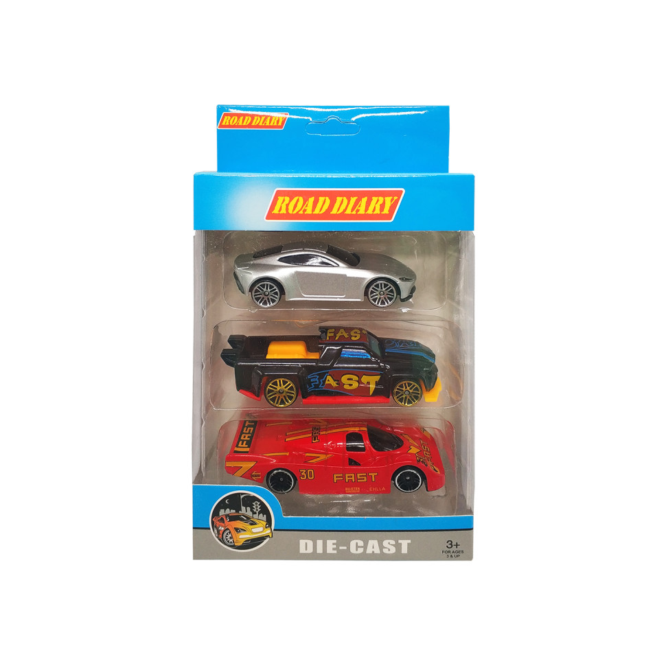 Набор металлических машинок A-Toys 699-03S в коробке 3шт