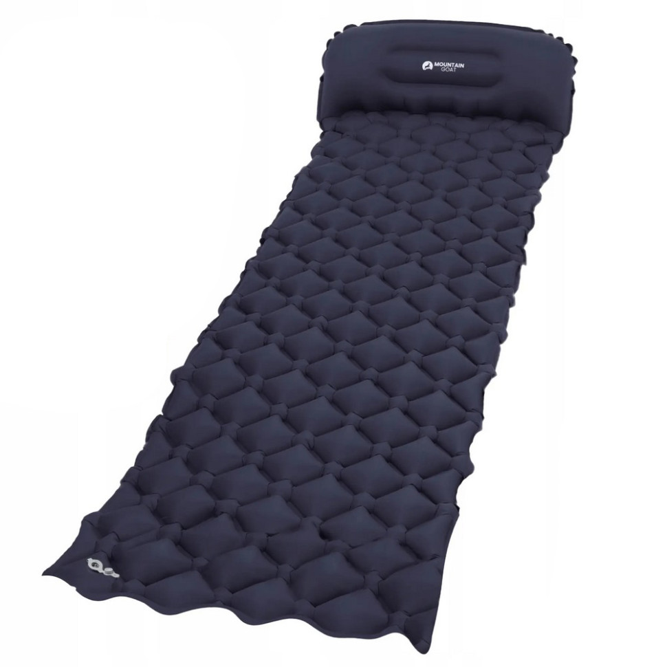 Килимок (каремат) надувний Mountain Goat MG0012 Navy Blue 190 x 58 x 5 см