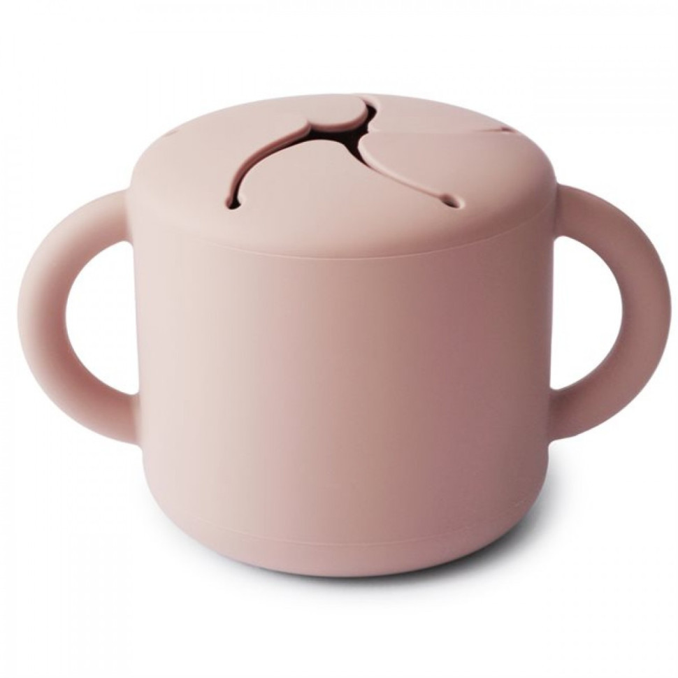 Силіконовий кухоль для снеків Papillon Mushie 000327 Blush, пудра