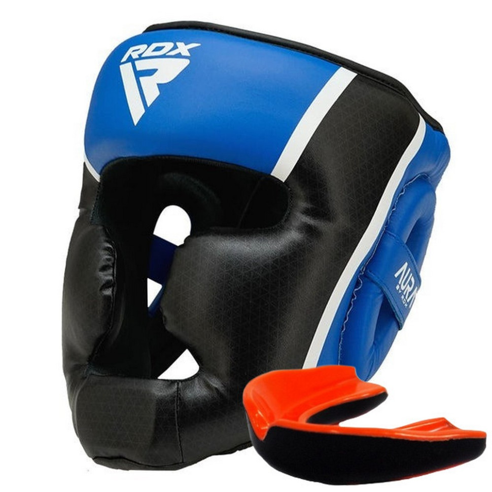 Боксерский шлем AURA PLUS T-17 RDX Inc Limited HGR-T17UB-S+ Blue/Black, S (капа в комплекте)
