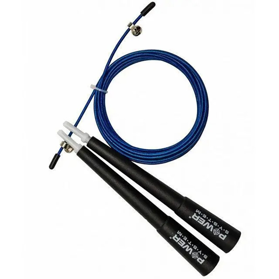Скоростная скакалка Ultra Speed Rope Power System PS-4033_Black-Blue