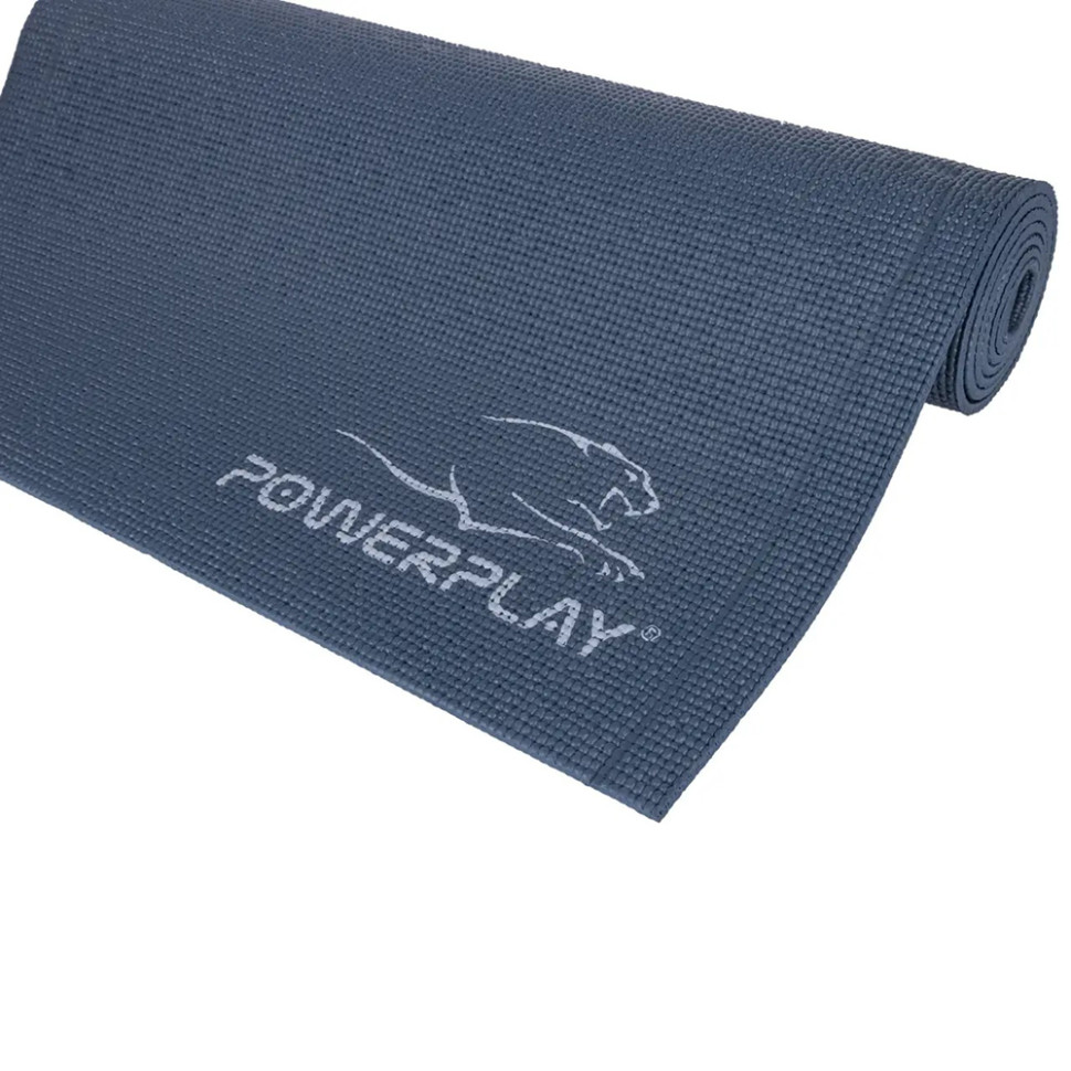 Коврик для йоги и фитнеса Premium TPE PowerPlay PP_4150_Blue, 183x61x0.6 см, Синий