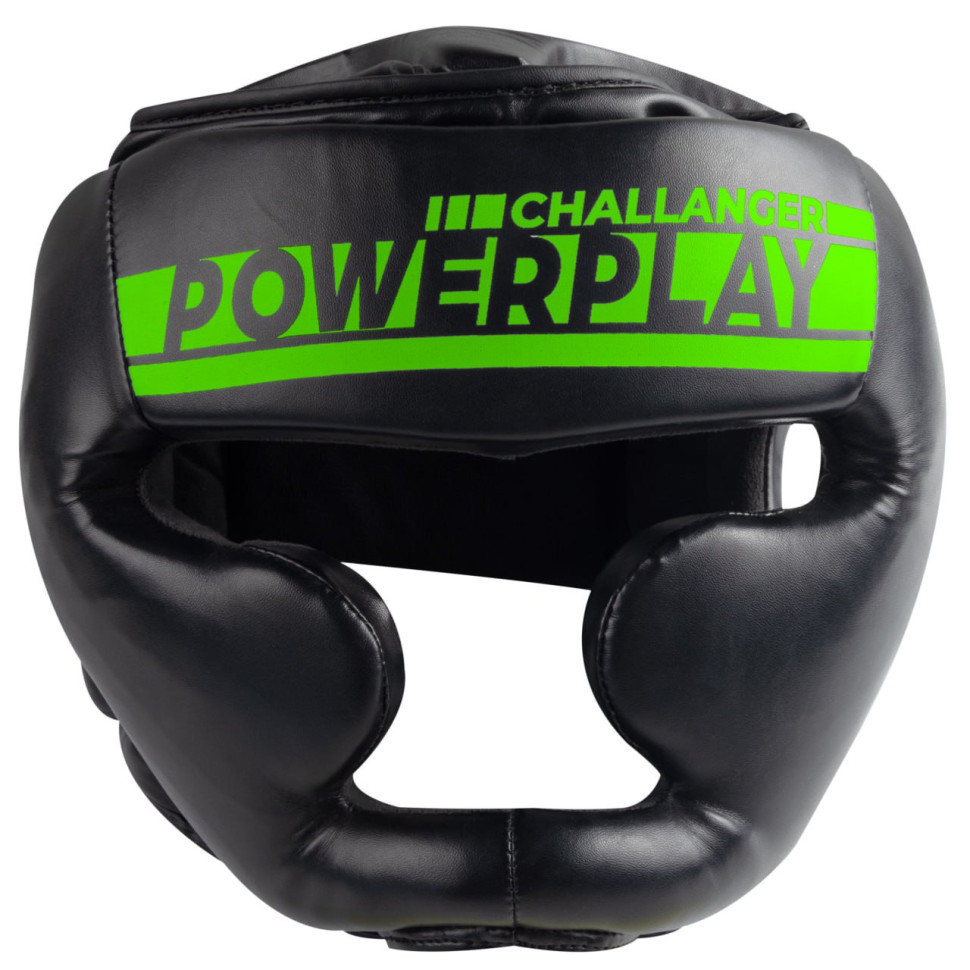Боксерский шлем тренировочный 3048 PowerPlay PP_3048_M_Bl/Green, Черно-Зеленый, M