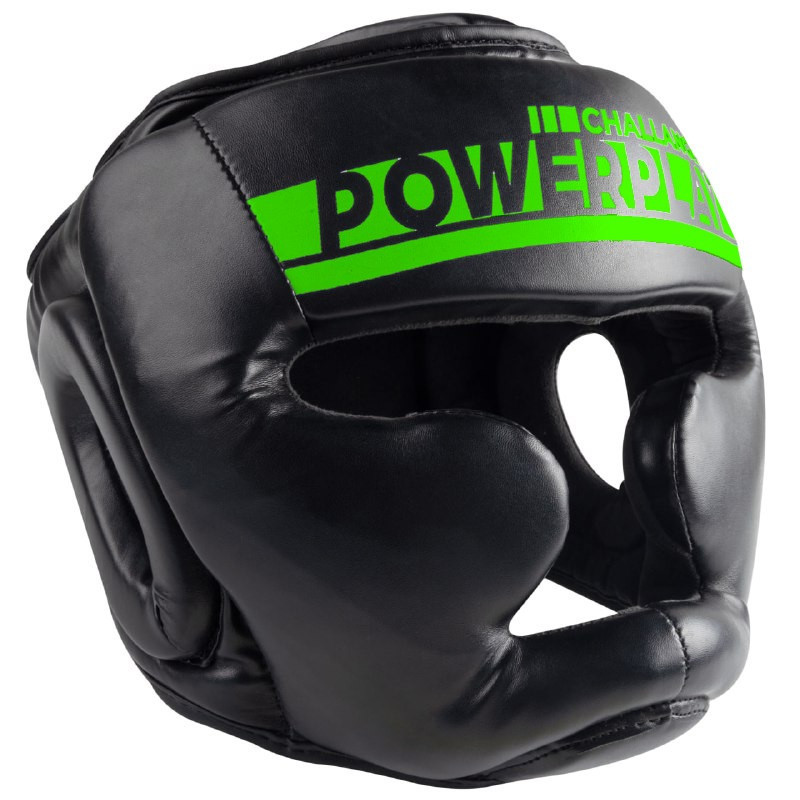 Боксерский шлем тренировочный 3048 PowerPlay PP_3048_M_Bl/Green, Черно-Зеленый, M