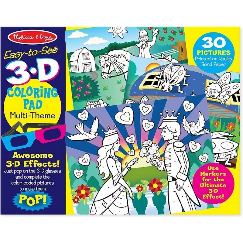 Розмальовка по крапкам для дівчаток Melissa&Doug MD9963 з ефектом 3D